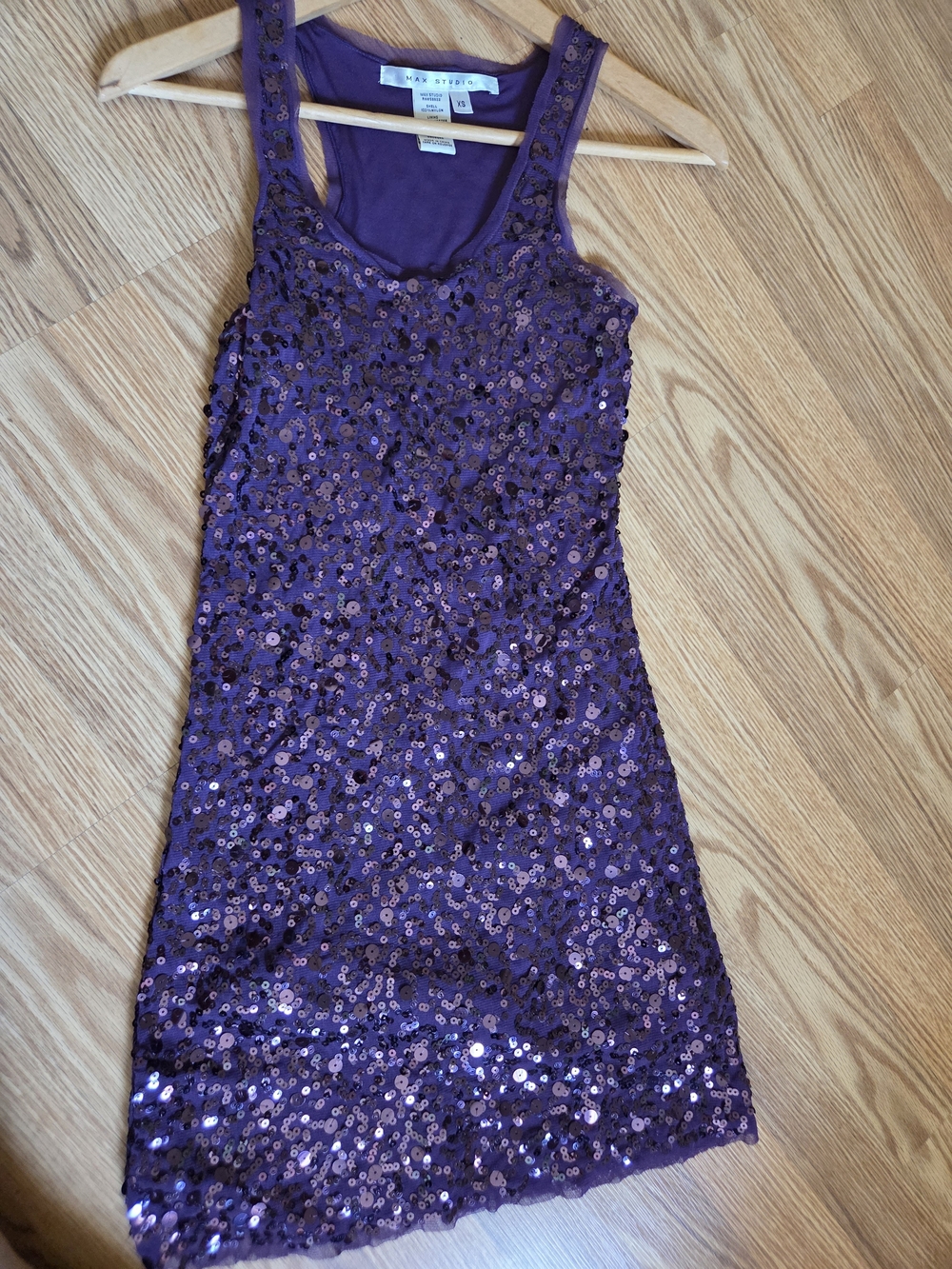 MAX STUDIO VINTAGE Y2K Sequin Tank Dress
